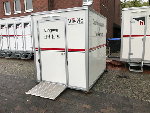 Rolli-WC mit Babywickelplatz mieten Toilettenwagen, Ansicht 7