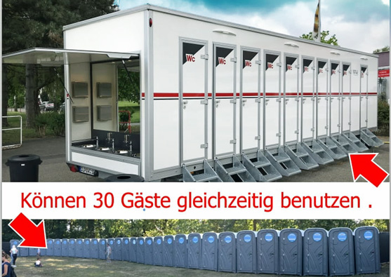 4XL Toilettenwagen mieten für 1.800 Personen Toilettenwagen, Ansicht 12